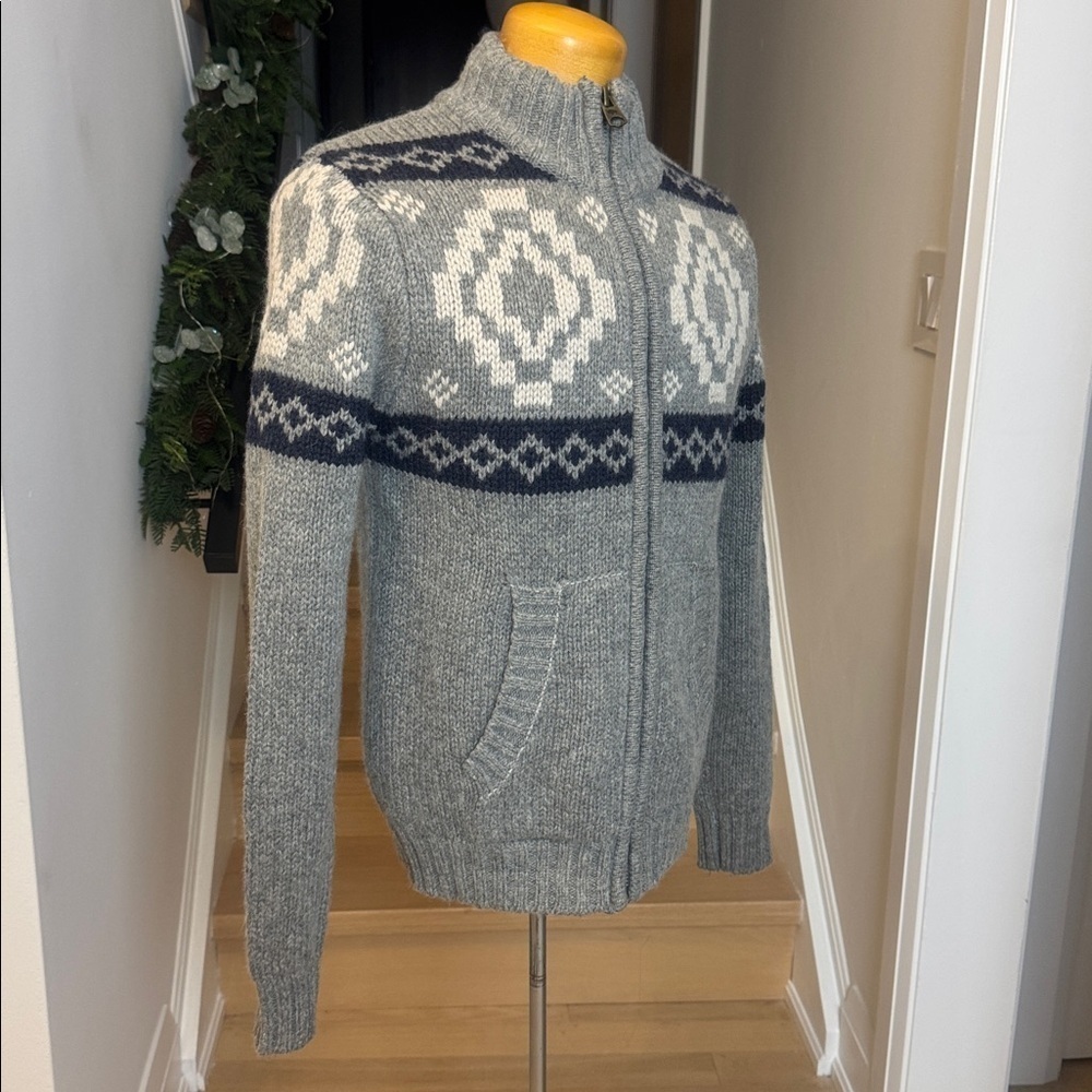 Buffalo David Bitton Chowichan-Style Wool Sweater | Nordic Knit | Size M - Picture 2 of 6